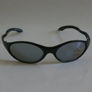 NWT VtgSports 90's wrap around w/rubber temple tips smoke mirror lens sunglasses